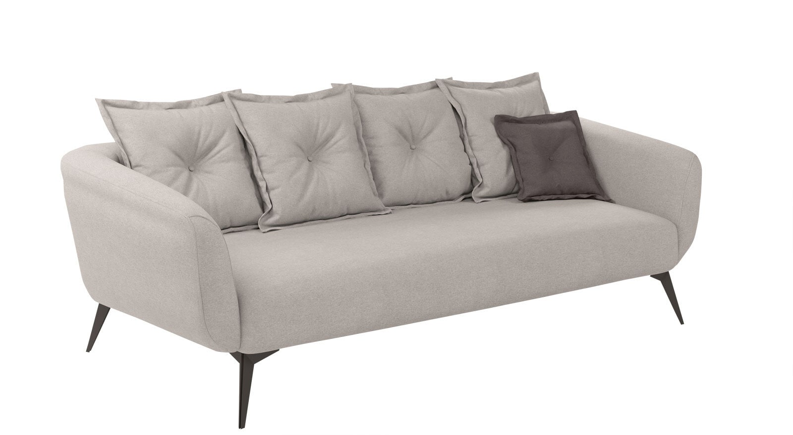 Sofa BAGGIO 3-Sitzer silbergrau 