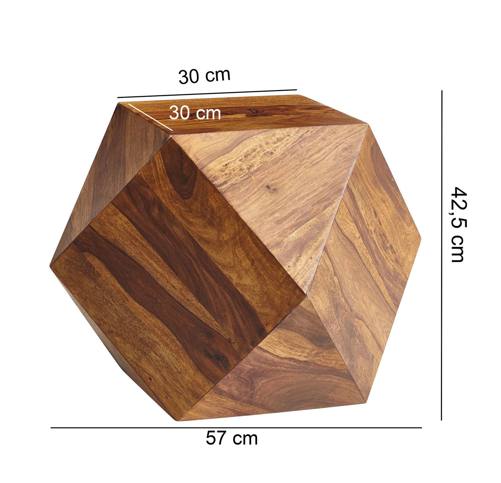 Couchtisch 57 cm Sheesham massiv