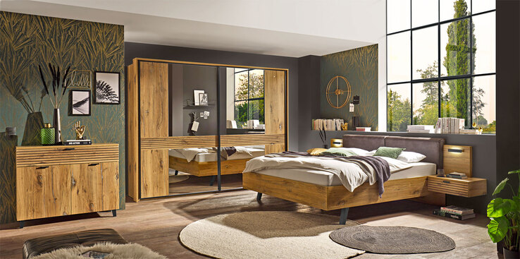 Bettanlage TRATTINO 180 x 200 cm braun/ graphit