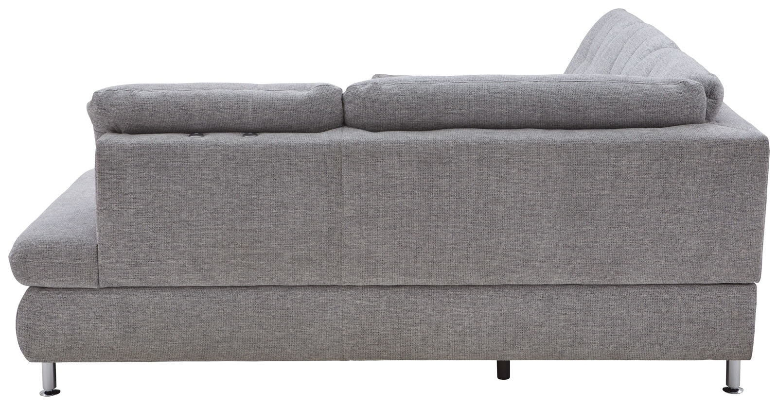 Ecksofa SEVRAN mit Schlaffunktion 242 x 210 cm alu