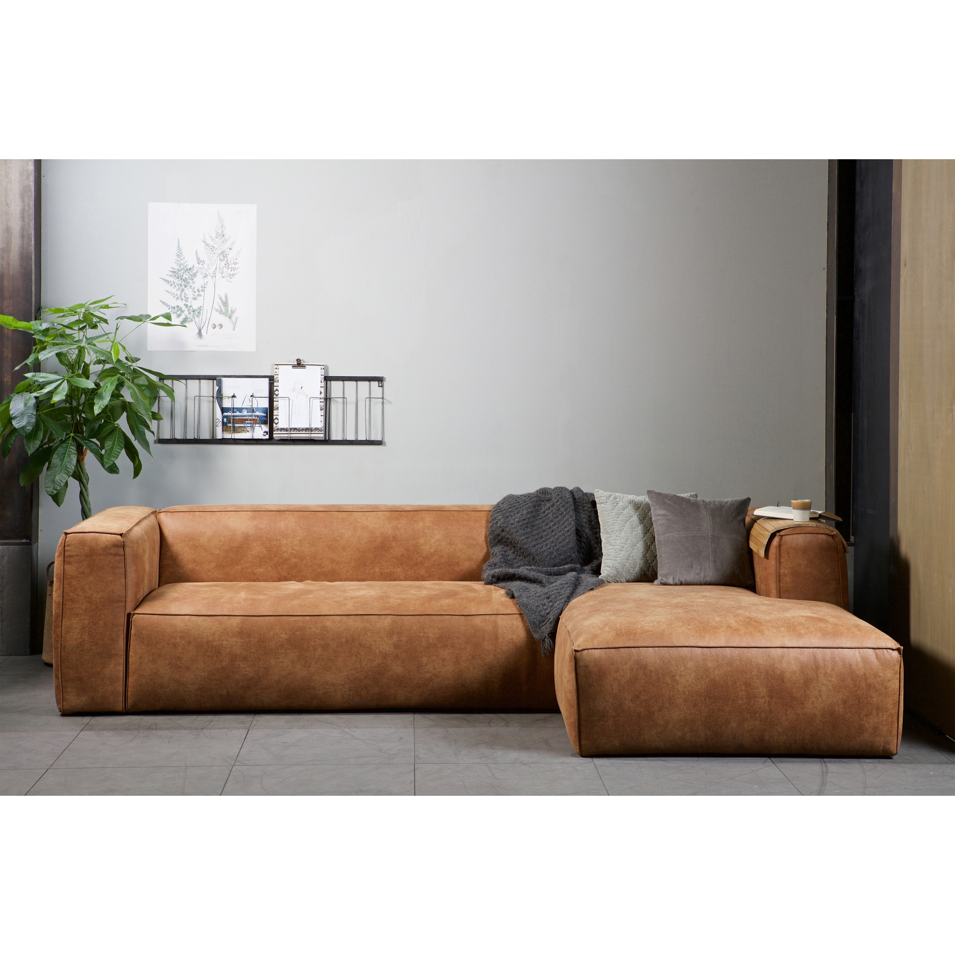 Ecksofa BEAN 305 x 175 cm cognac