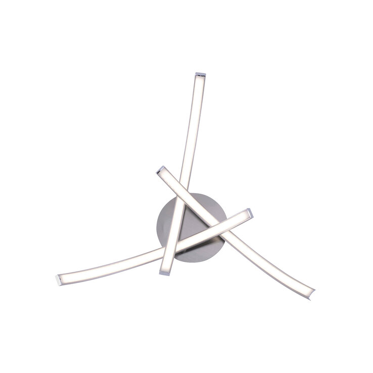 JUST LIGHT LED Deckenlampe VALERIE 40 cm stahlfarbig