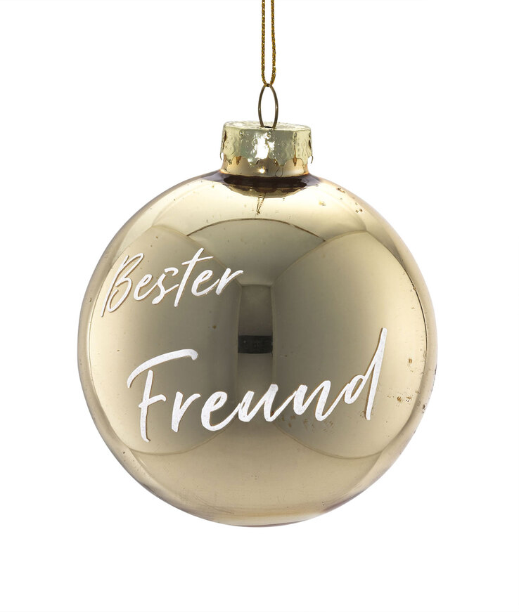 casaNOVA Weihnachtskugel BESTER FREUND
