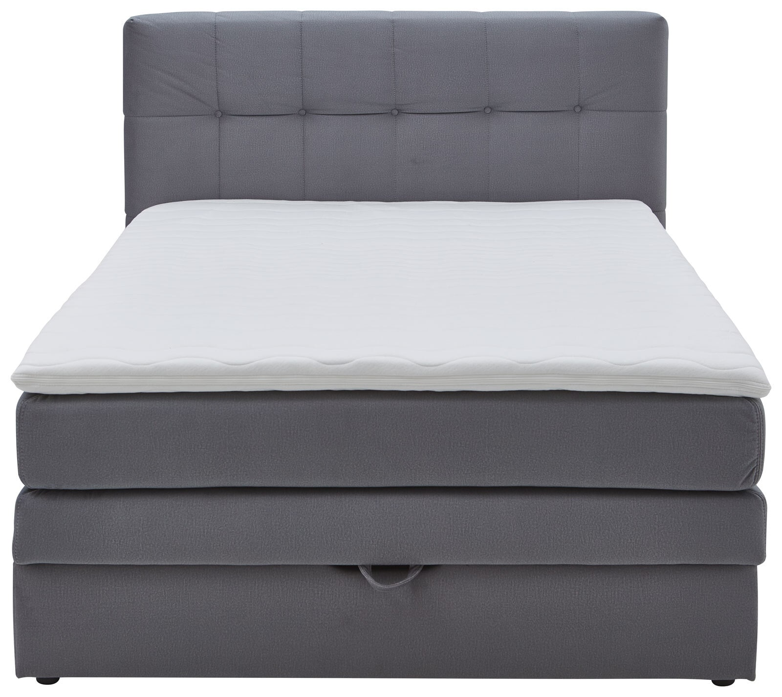 CASAVANTI Boxspringbett AMY 140 x 200 cm grau