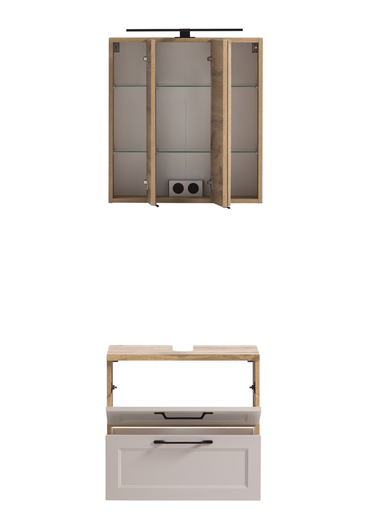 Bad-Waschtischkombination LÜTTICH beige 60cm
