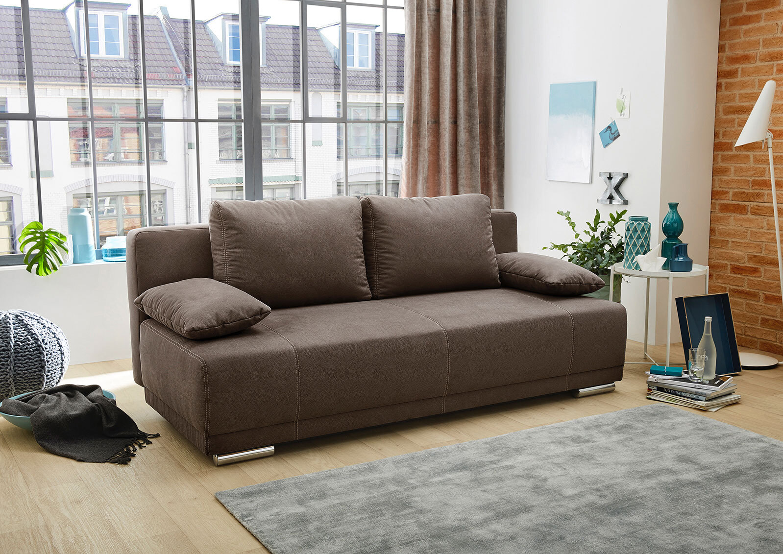 Schlafsofa JEFF 200 cm schlammbraun