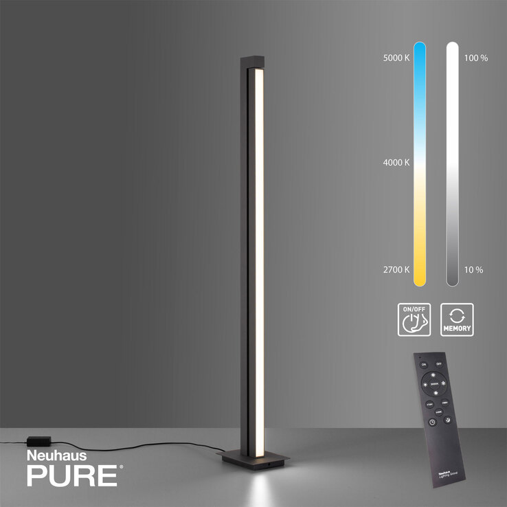Paul Neuhaus LED Stehlampe PURE-LINES anthrazit