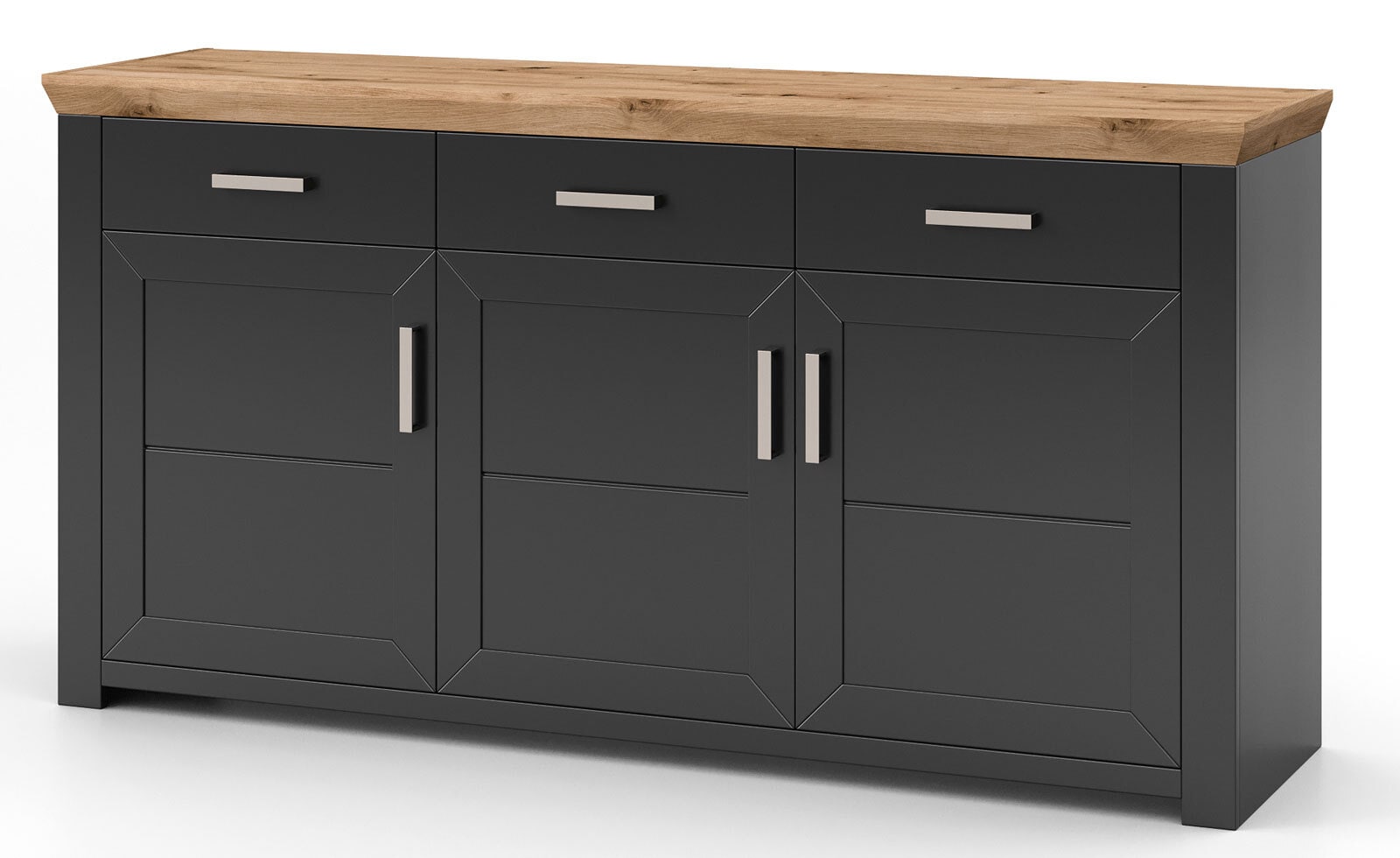 set one by Musterring Sideboard YORK 52 anthrazit /Eiche Artisan
