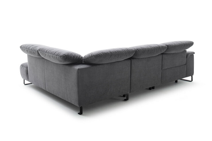 MONDO Ecksofa ATLA 291 x 220 cm Matrix steel