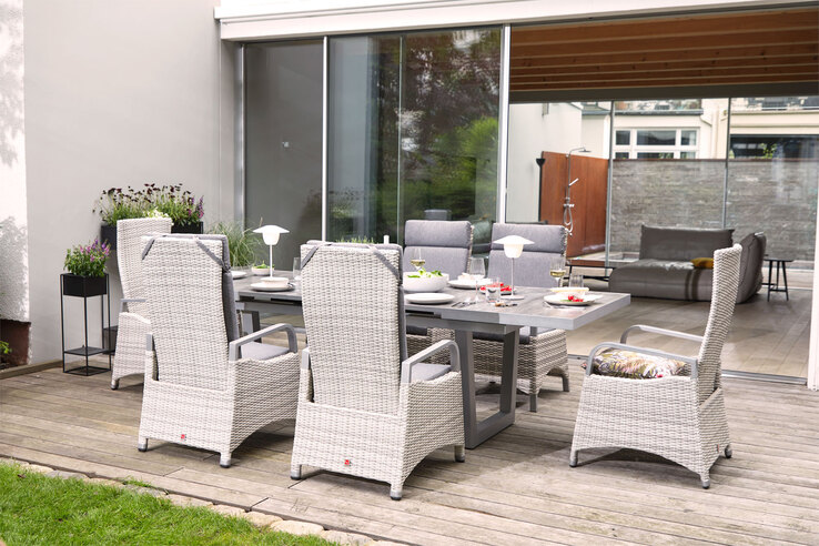 Garden FLAIR Positionsstuhl Garten LIA weißgrau /hellgrau