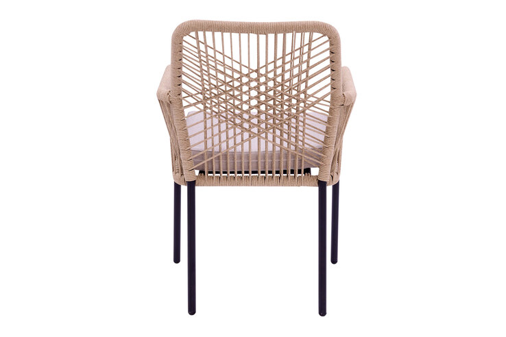 Garden FLAIR Gartenstuhl OLAF I schwarz /Rope beige