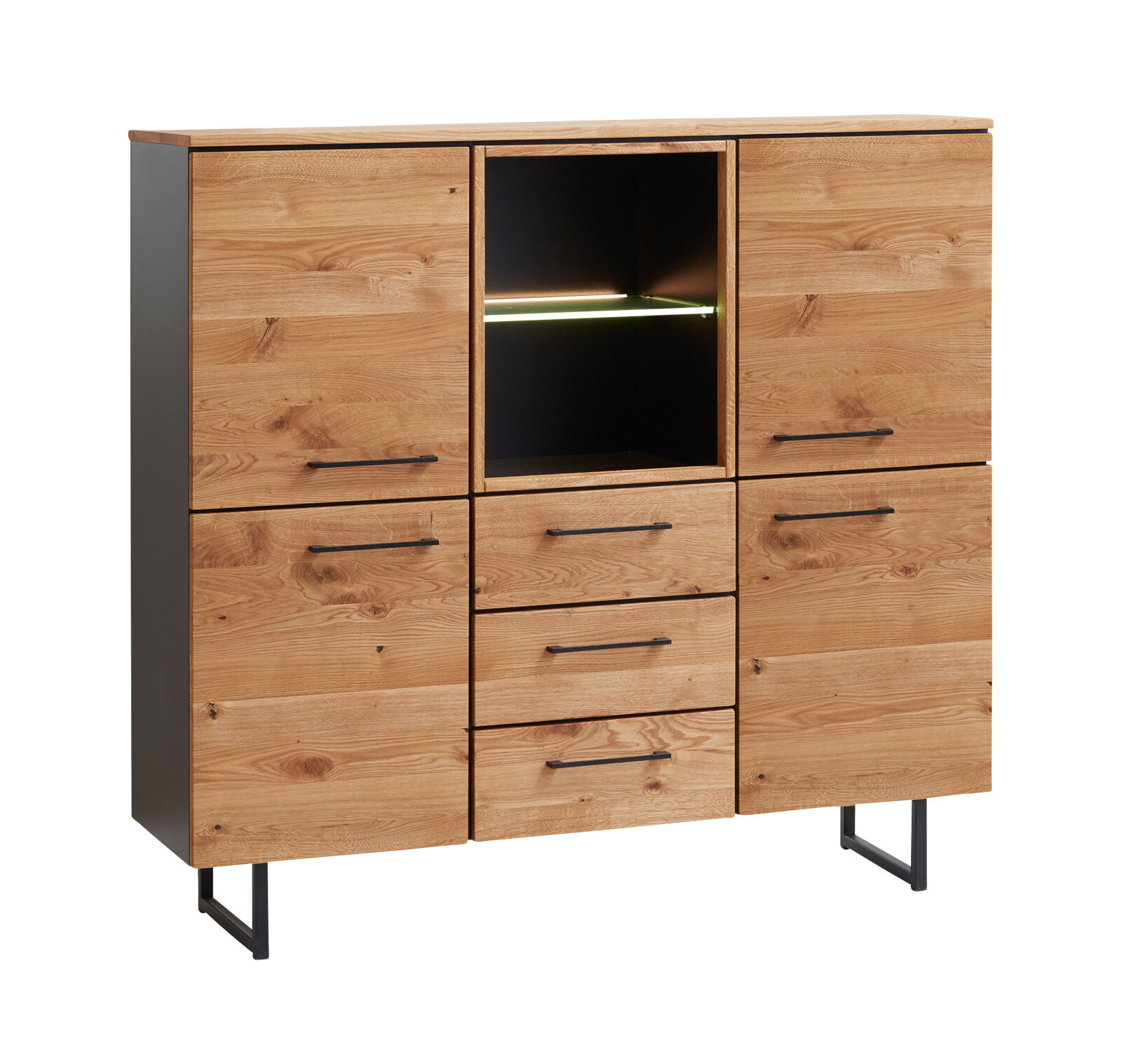 vito Highboard MALIKA 153 x 146 cm braun/ grau