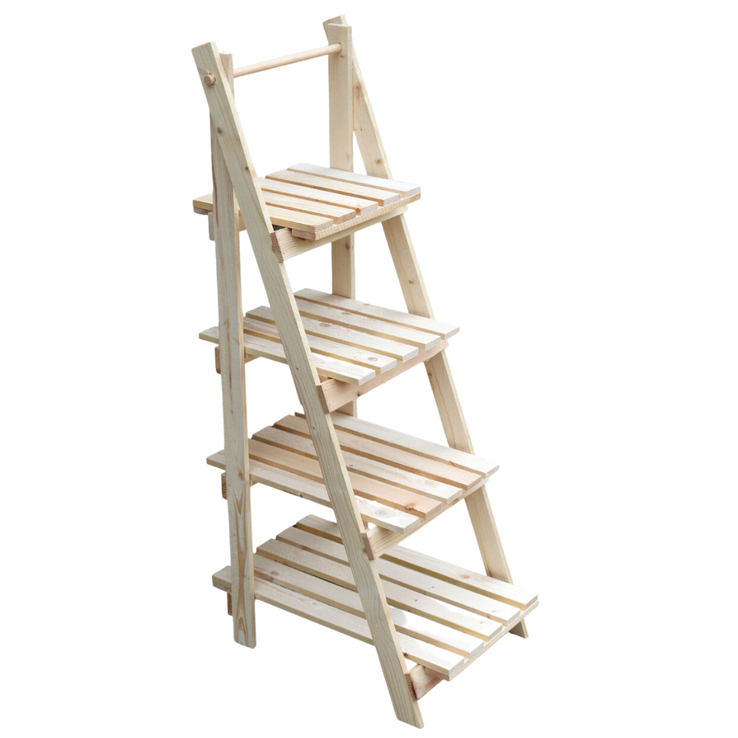 holz4home Gartenregal LADDER 109 cm braun