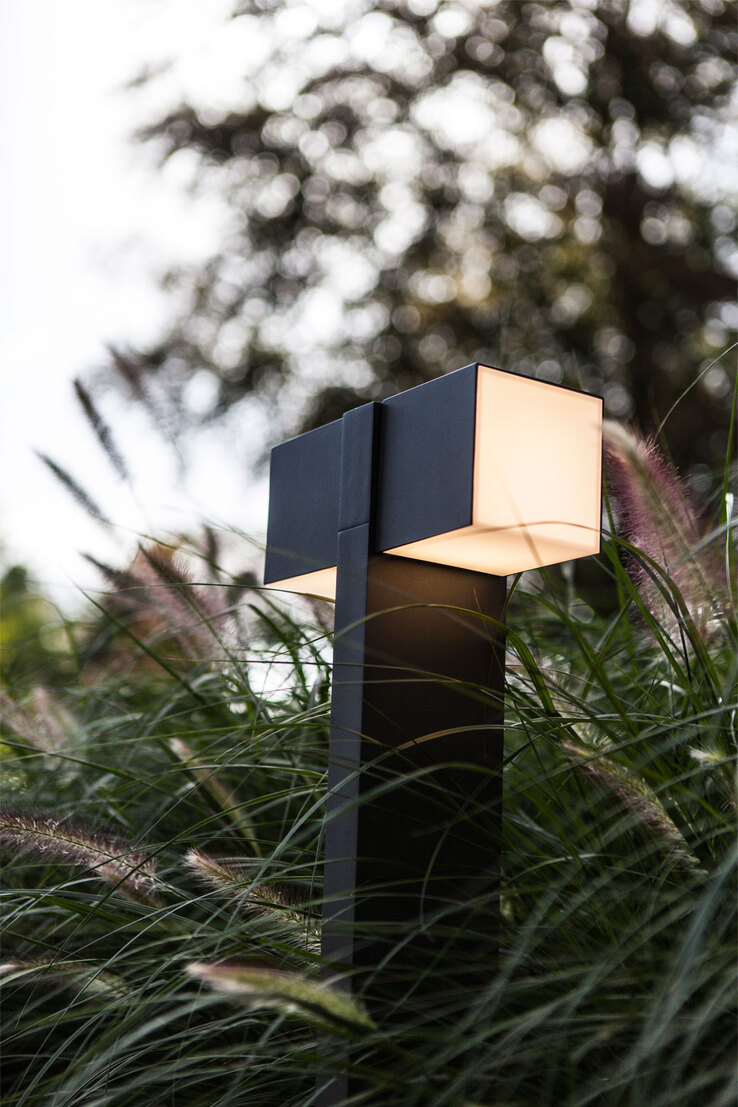 ECO-LIGHT LED Wegeleuchte CUBA 2-flg anthrazit