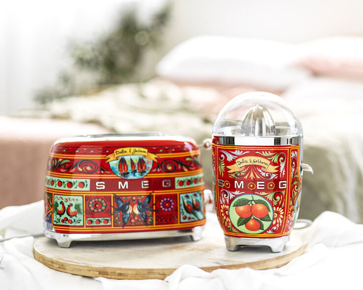 SMEG - Dolce & Gabbana Toaster 2-Schlitz bunt