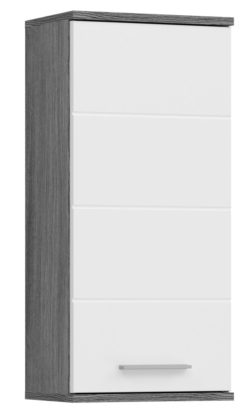 Hängeschrank BLAKE 35 x 77 cm Rauchsilber/ weiß