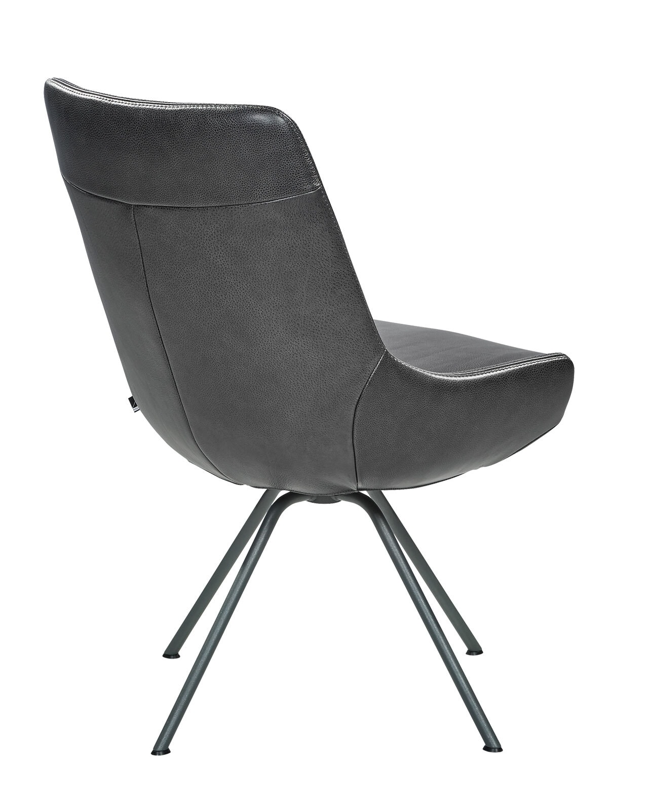 WK-WOHNEN Stuhl Lederbezug schwarz