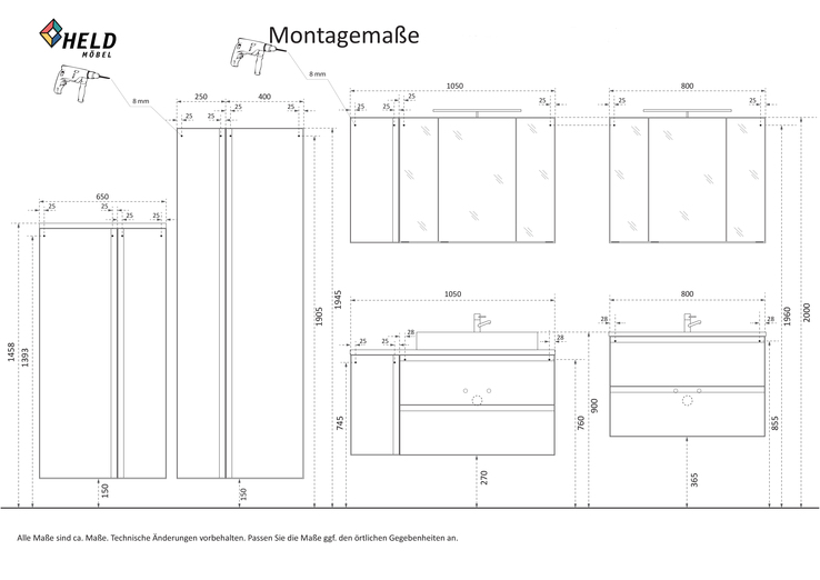 Bad-Hochschrank GENT grau