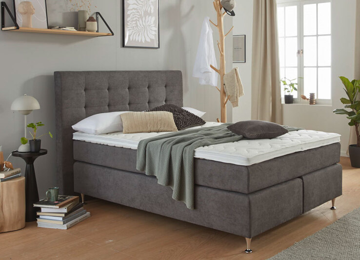 Ole Gunderson Boxspringbett FENTISSIMO TOPMOTION NV 140 x 200 cm grau