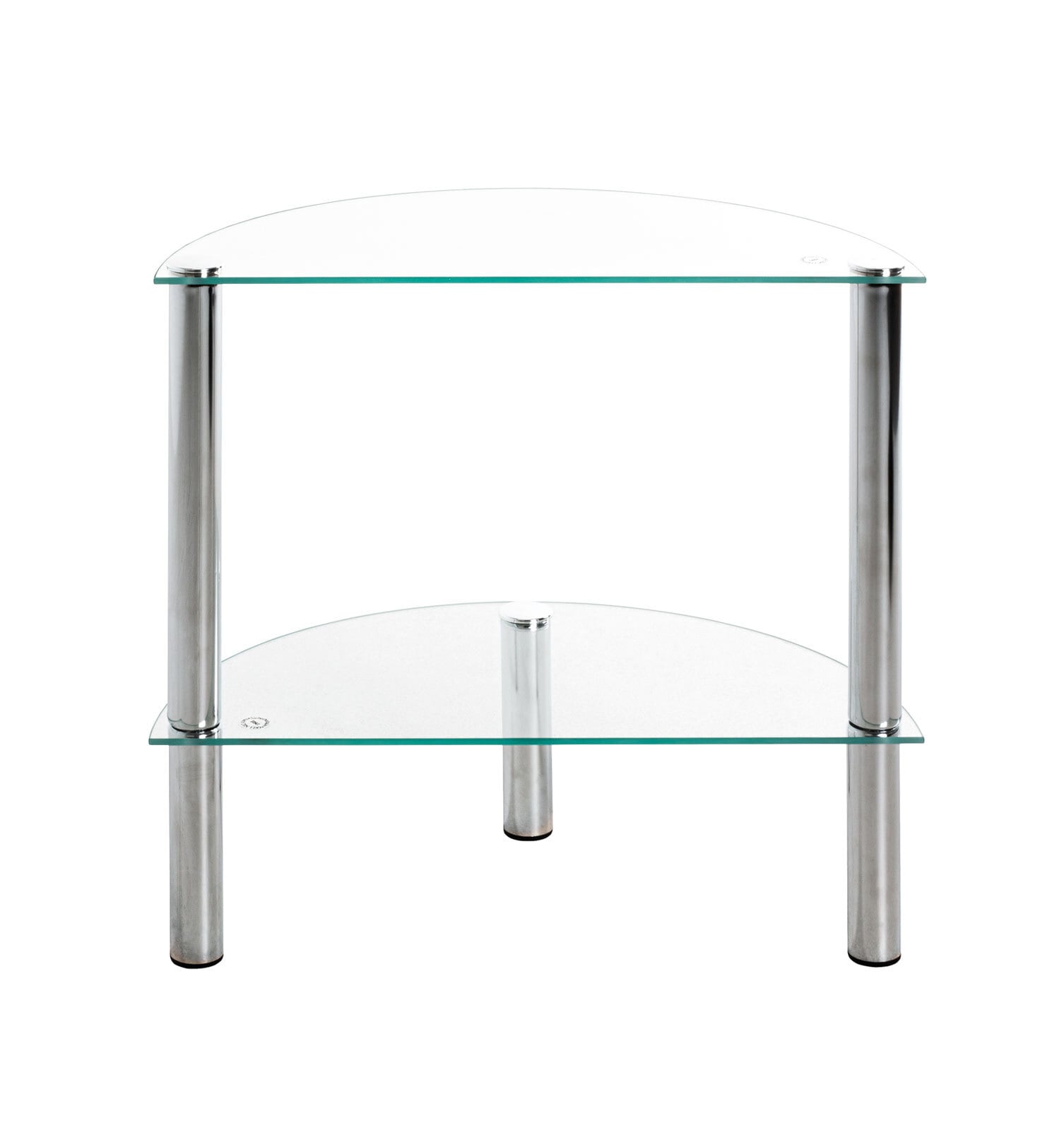 Beistelltisch 45 x 22 x 47 cm Glas Chrom