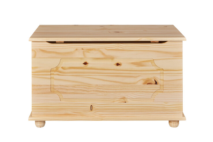 Truhe JONAH 89 x 53 cm Massivholz natur