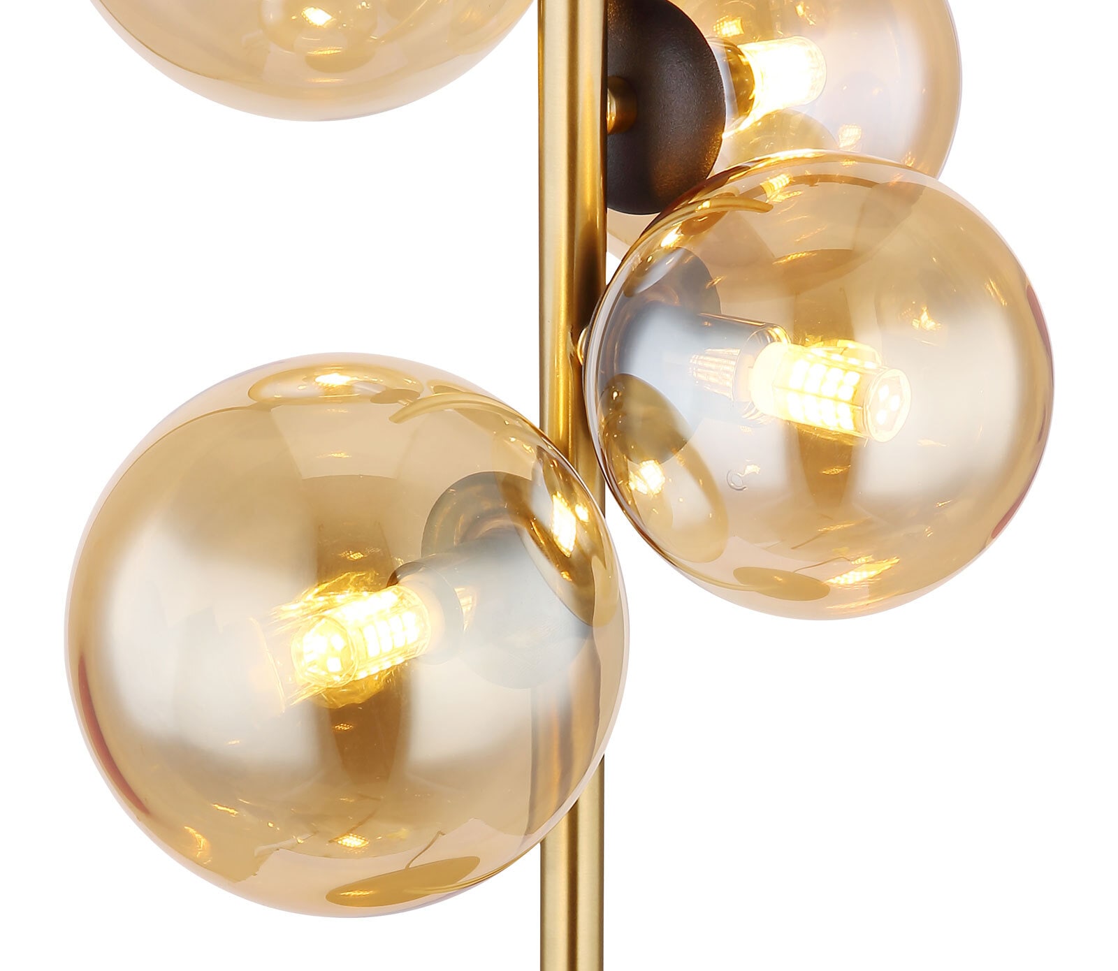 GLOBO LED Retrofit Tischlampe RIHA messingfarbig /amber