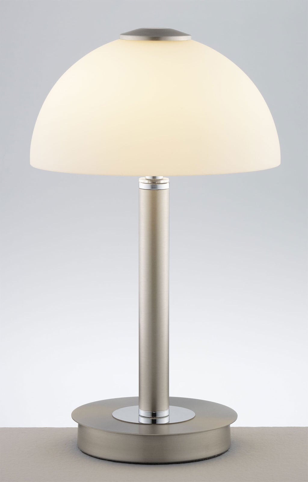 casaNOVA LED Tischlampe LUI 33 cm nickelfarbig