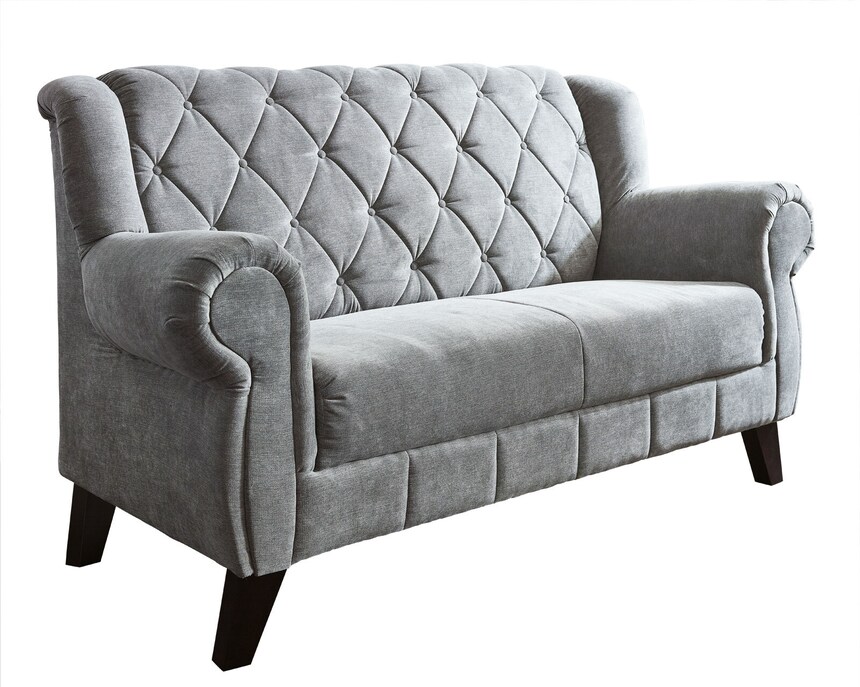 LIV'IN Sofa ARUBA Stoffbezug Grau ca. 170 x 99 x 82 cm