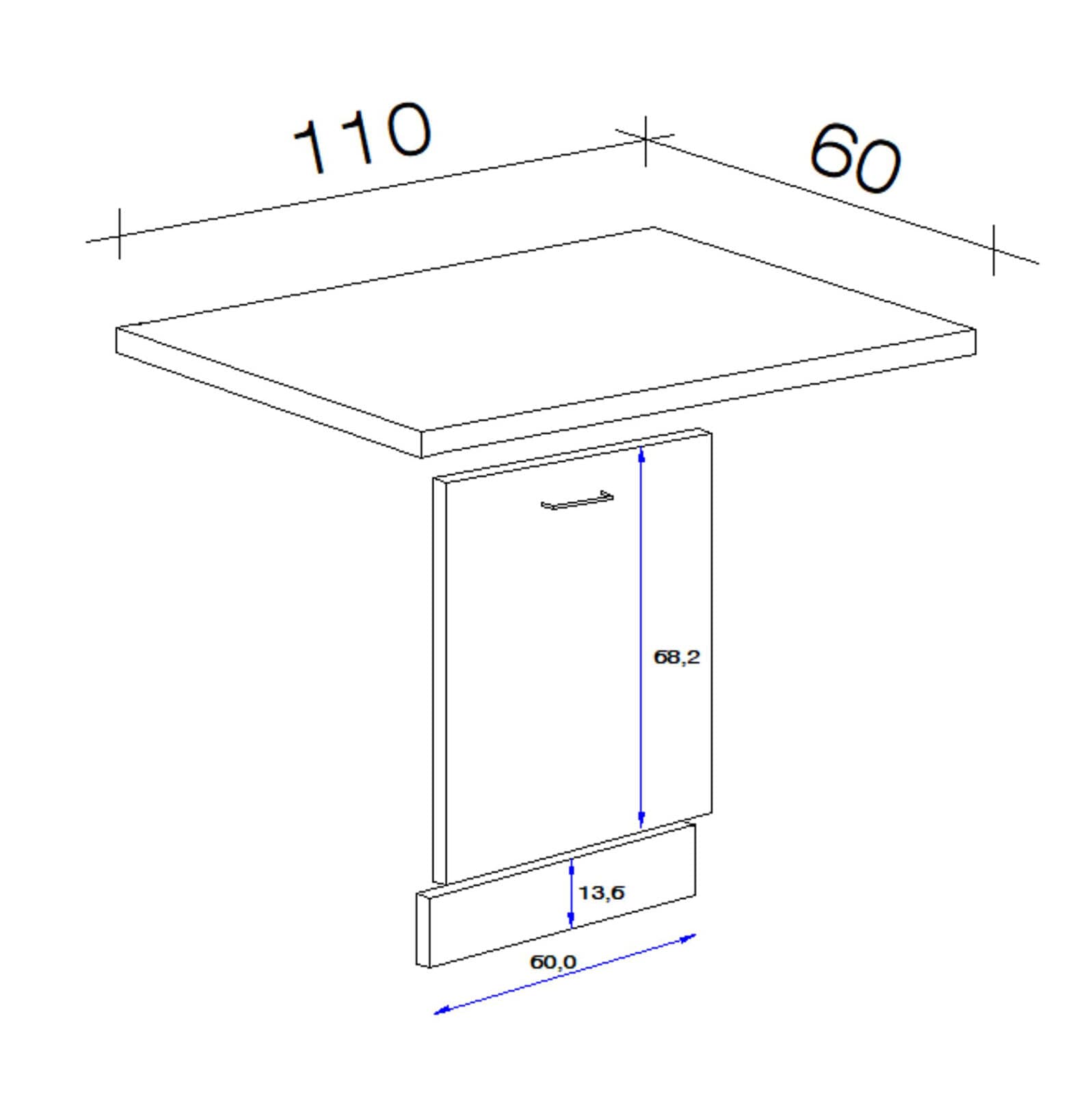 Küchenmöbel Zubehör NANO braun/ weiß