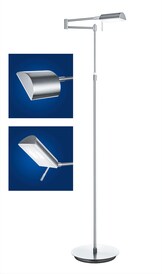 B-Leuchten LED Bridge Stehlampe GRAZ Nickel/Chrom