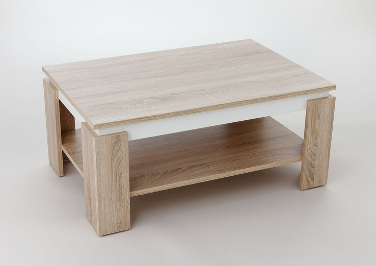 Couchtisch TIM II 90 x 60 cm Sonoma Eiche /weiß