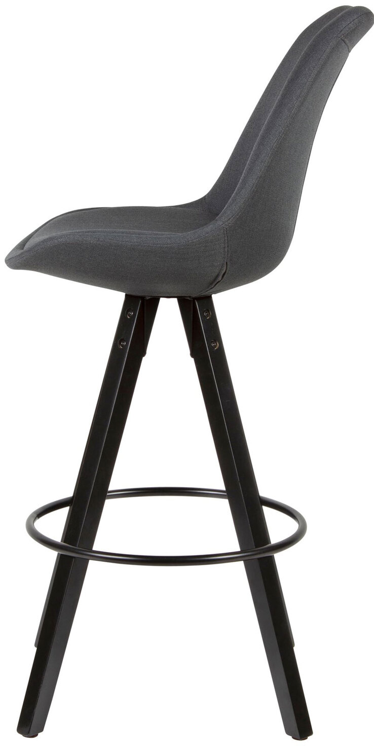 Barhocker 2er Set 49 x 113 cm grau schwarz