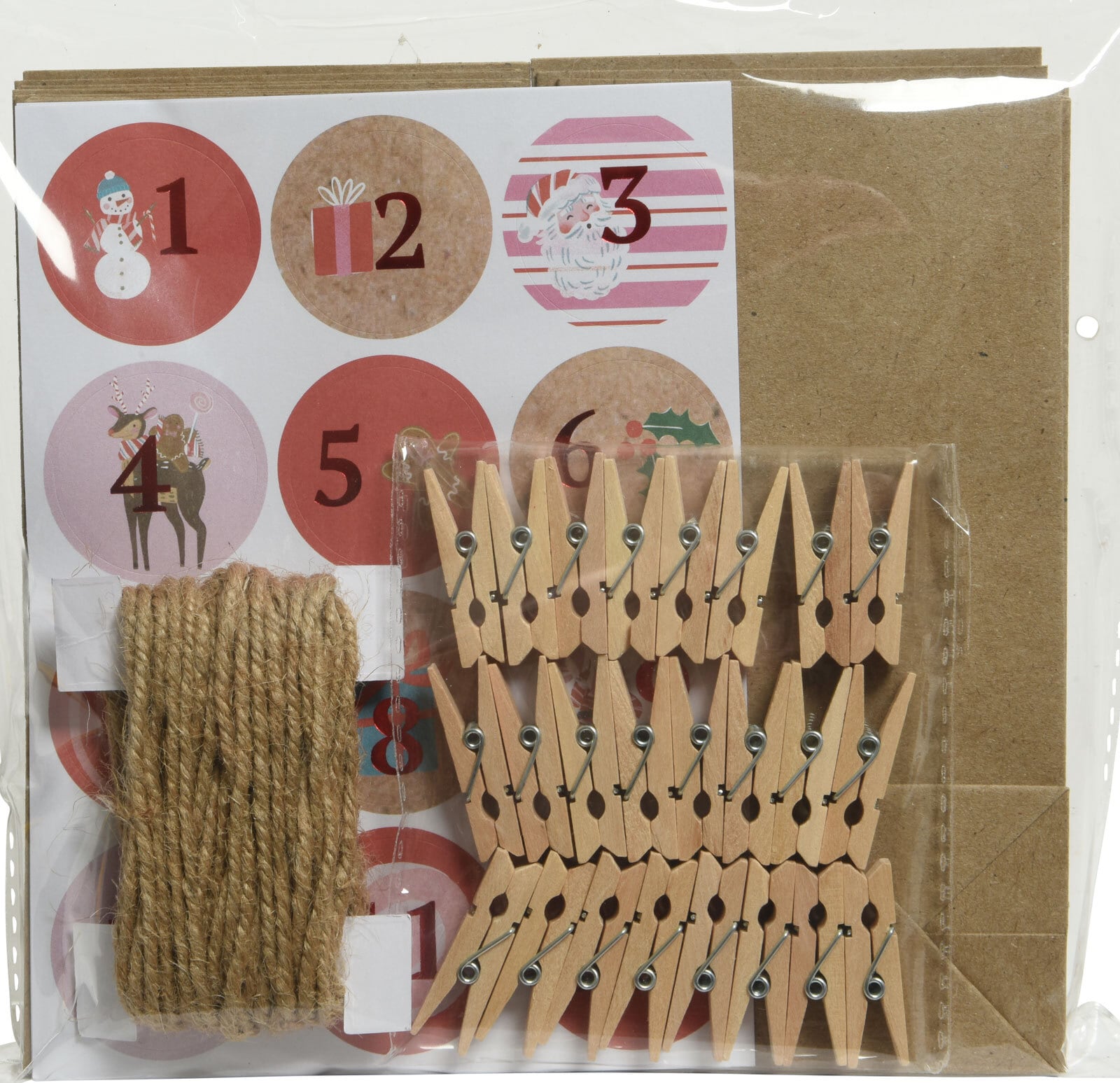 Adventskalender Set PAPERBAG mehrfarbig