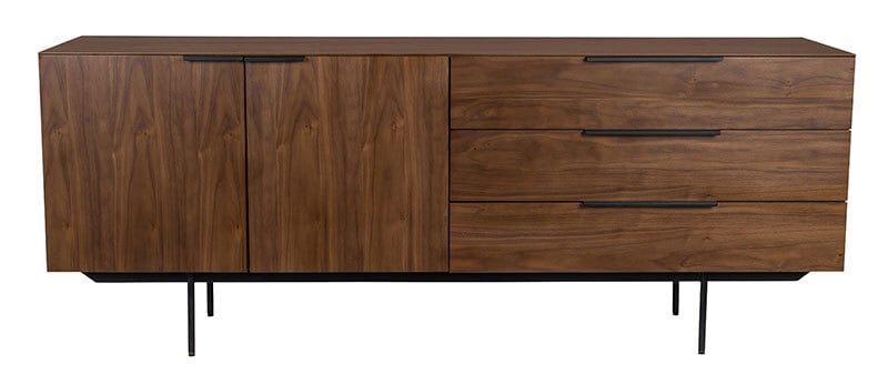 zuiver Sideboard TRAVIS 180 x 70,5 cm Echtholzfurnier walnussbraun