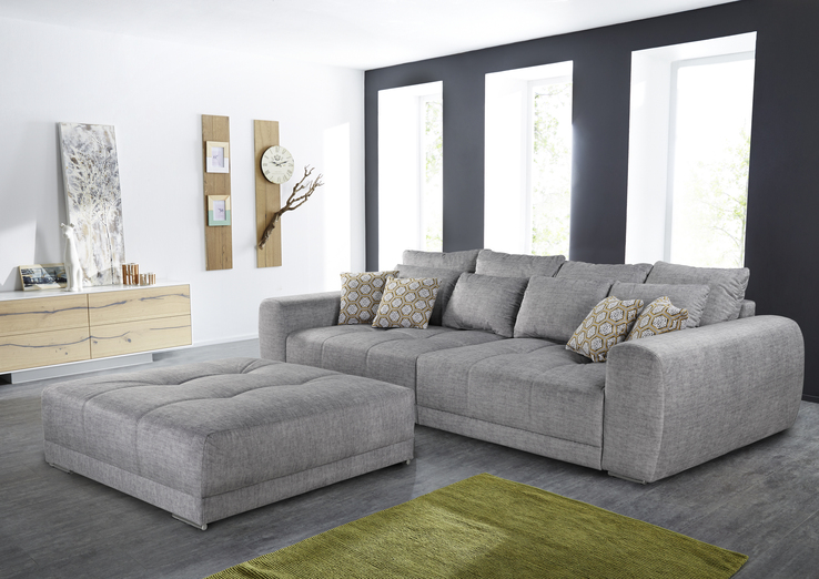 Phill Hill Bigsofa SOLEO 306 cm hellgrau