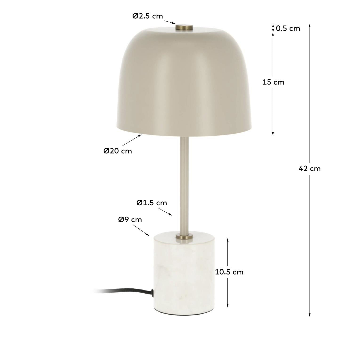 Kave Home Retrofit Tischlampe ALISH beige