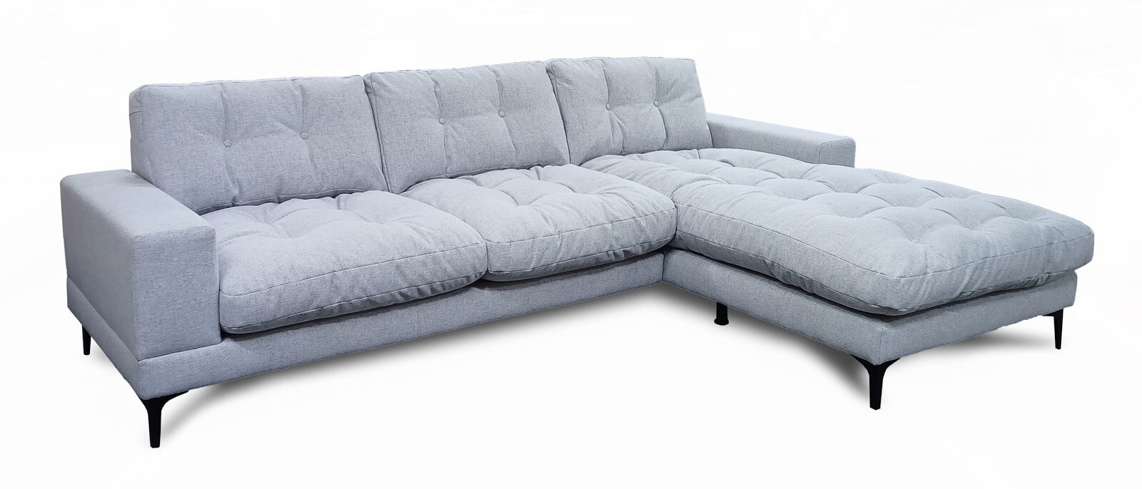 Phill Hill Ecksofa FLUFFI 268 x 158 cm grau