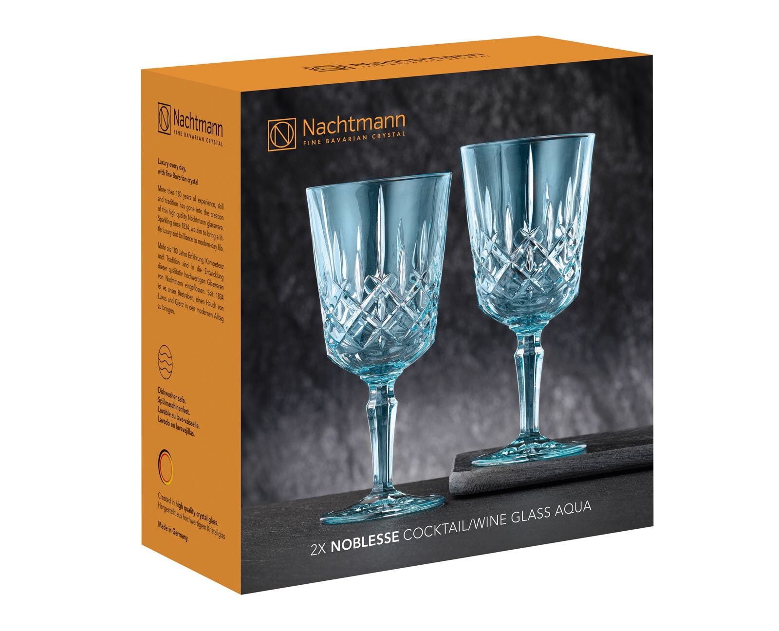 Nachtmann Cocktail- / Weinglas NOBLESSE 2er Set aqua Kristallglas