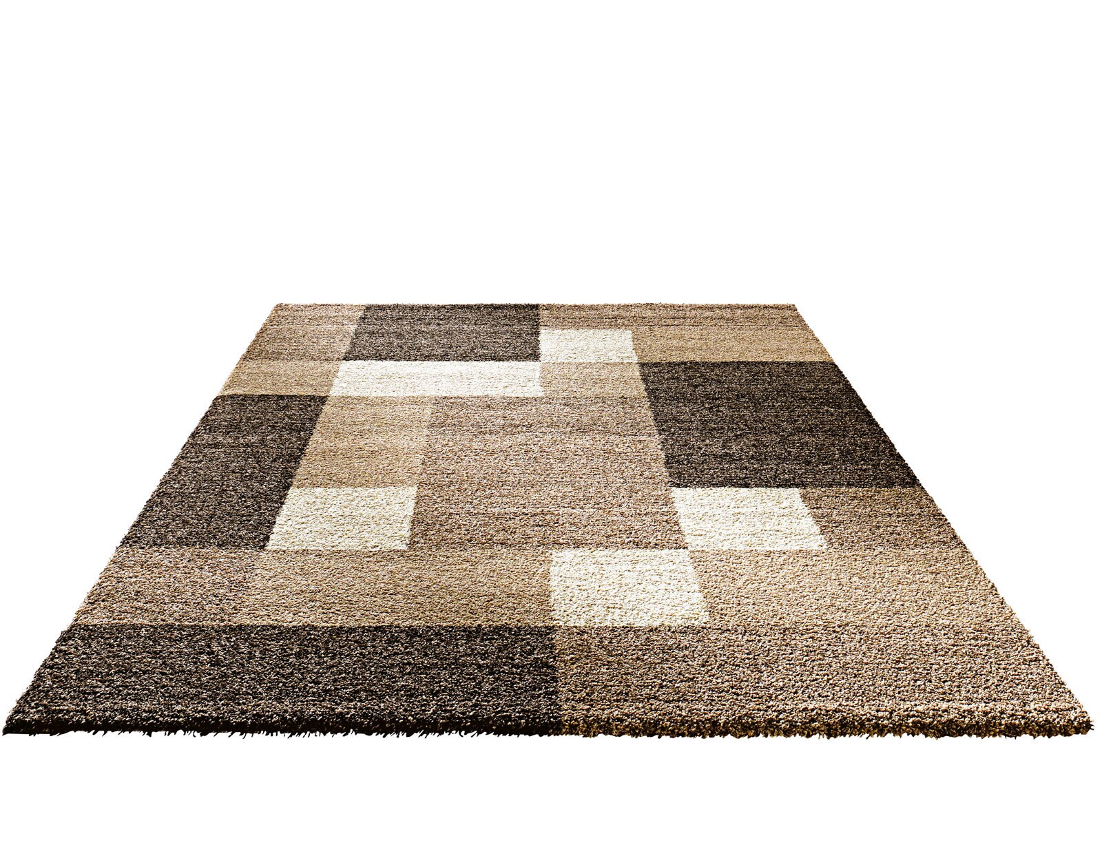 Webteppich MELISANDRO SQUARE 133 x 195 cm braun