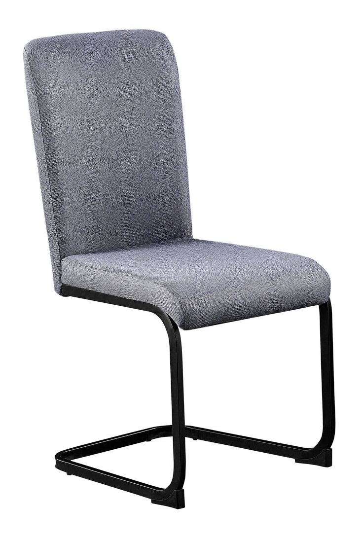Schwingstuhl STEVE 2er Set 43 x 48 cm Stoffbezug grau