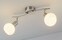 casaNOVA Retrofit Deckenlampe LINA II 2 Spots nickelfarbig /Glas weiß 
