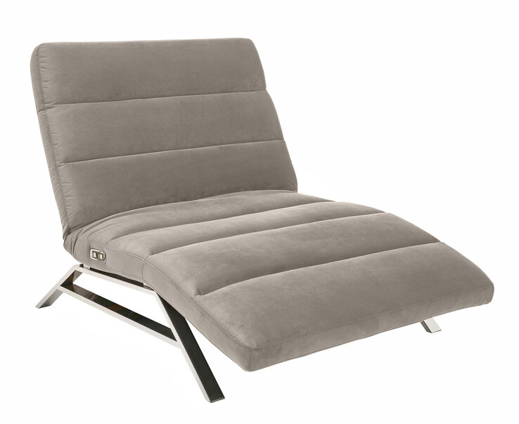 Ole Gunderson Relaxliege 158-198 x 120 cm Stoffbezug sandbeige