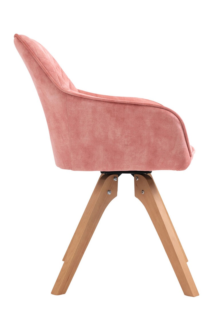 CASAVANTI Armlehnstuhl Samtvelours rosa/natur
