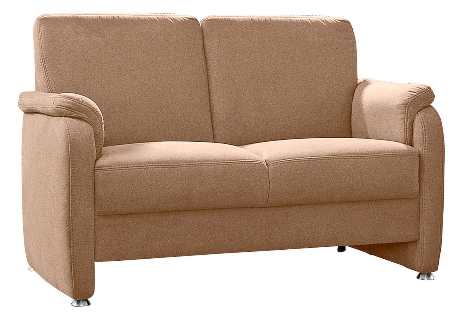 CASAVANTI 2-Sitzer Sofa MARLEN 136 x 85 cm Stoffbezug macciatobraun