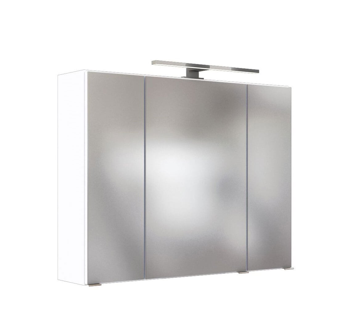 Spiegelschrank BAABE 80 x 66 cm Weiß matt