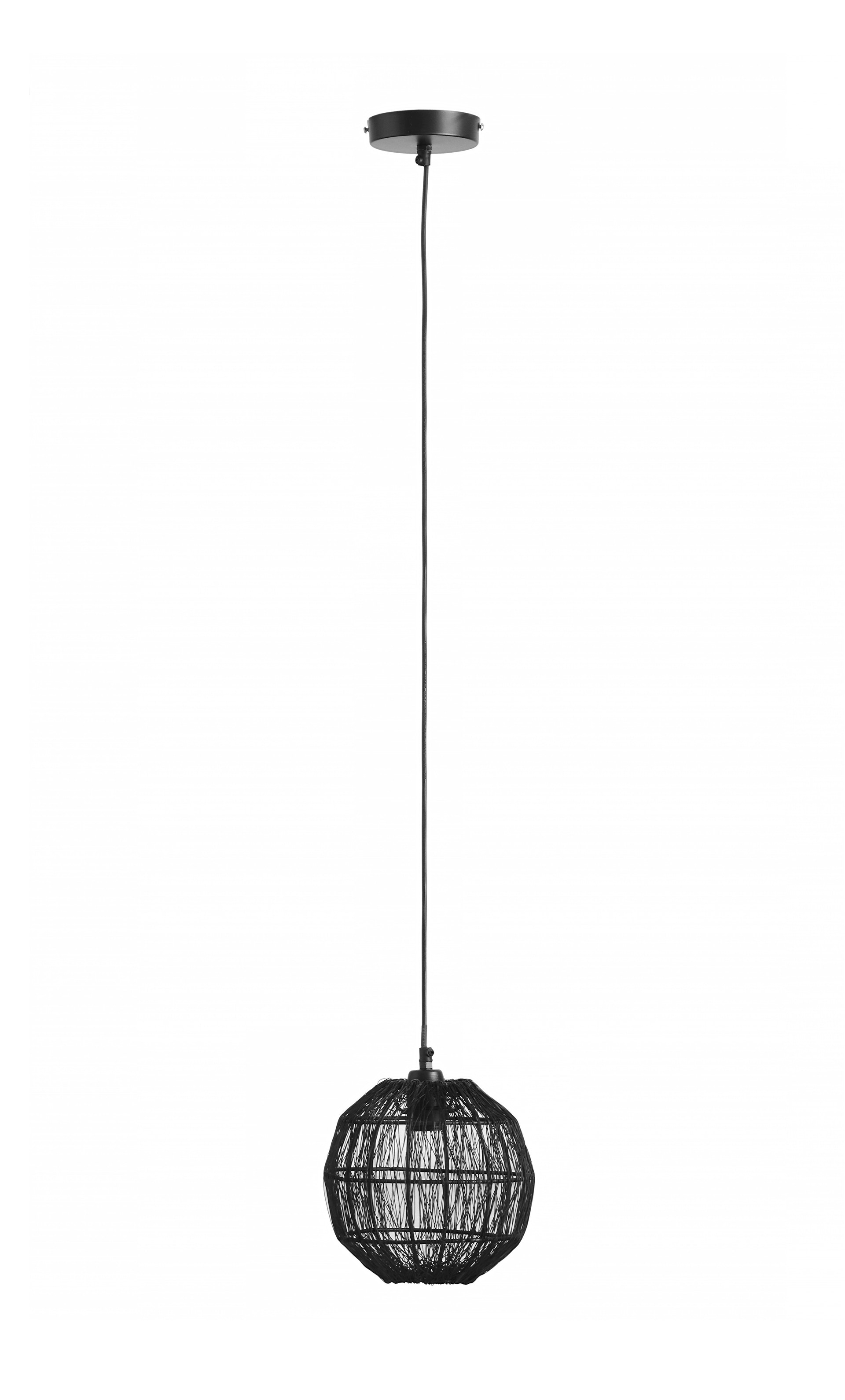 GLOBO Retrofit Pendelleuchte HERMI II 20 cm schwarz