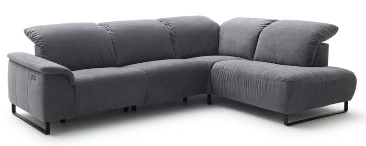 MONDO Ecksofa ATLA 291 x 220 cm Matrix steel