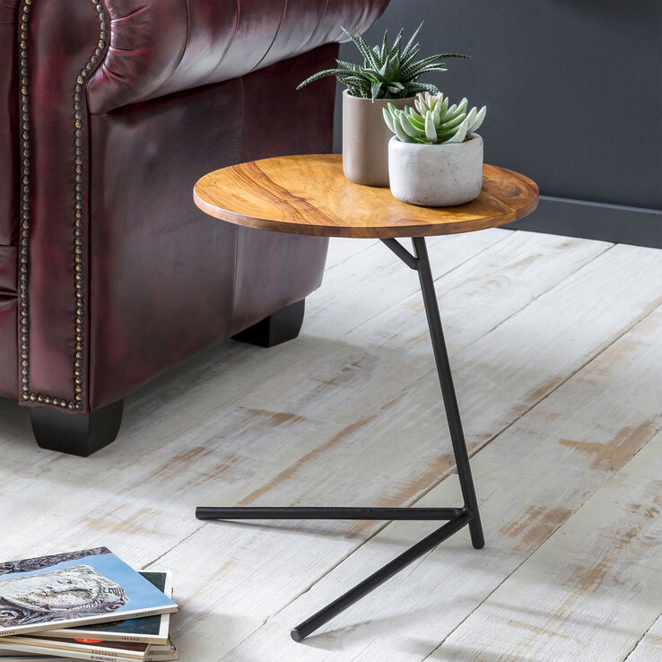 CASAVANTI Beistelltisch 40 cm braun/schwarz