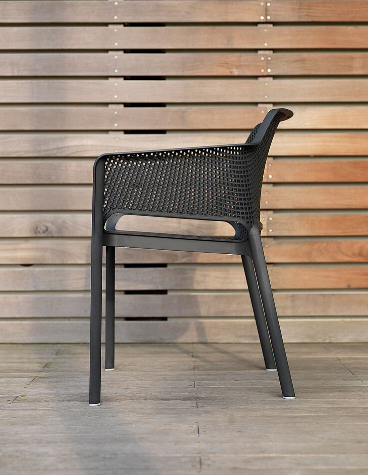 NARDI Stapelstuhl Garten NET AL 2er Set anthrazit
