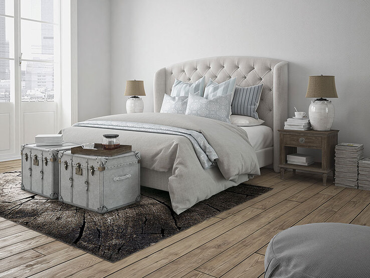 Webteppich WILD OAK 120 x 170 cm braun/grau